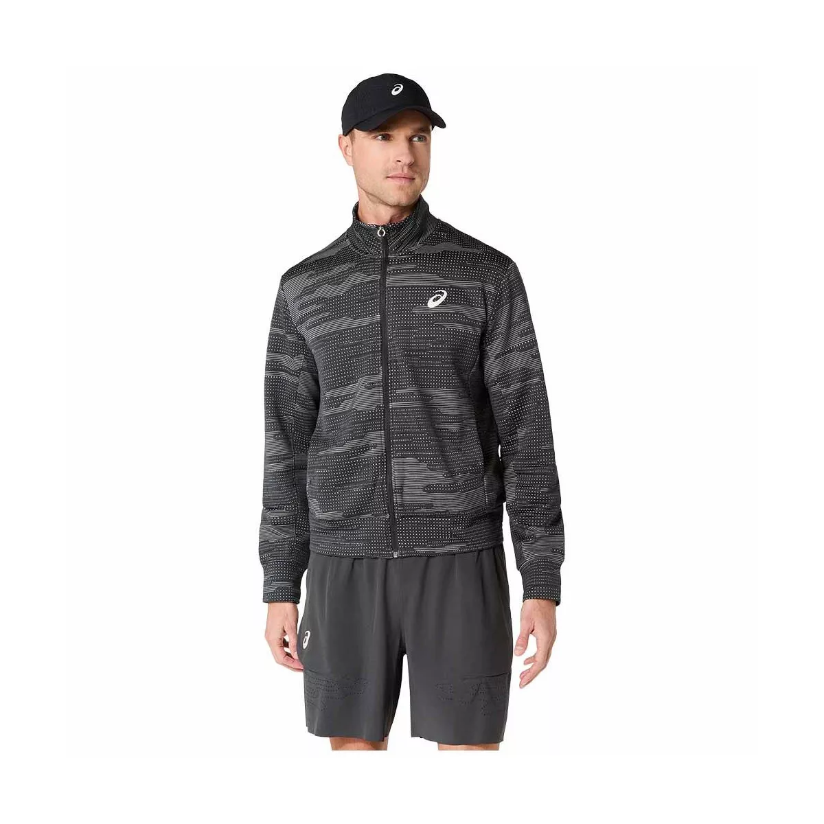 Asics Match Night Energy Jacke Schwarz / Grau