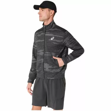 Asics Match Night Energy Jacke Schwarz / Grau