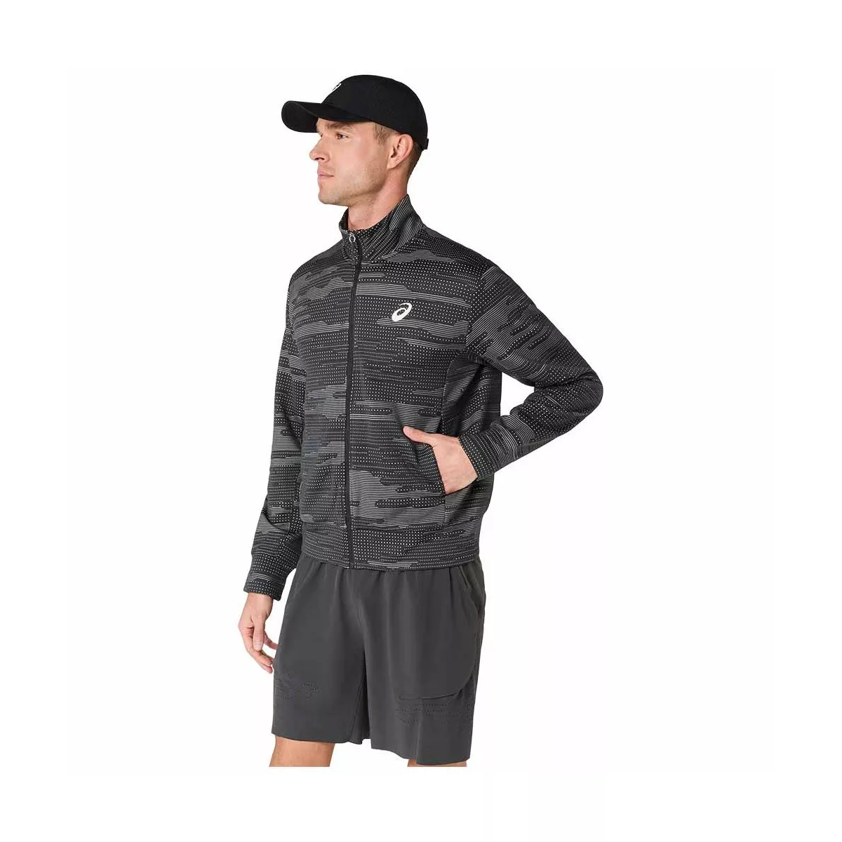Asics Match Night Energy Jacke Schwarz / Grau