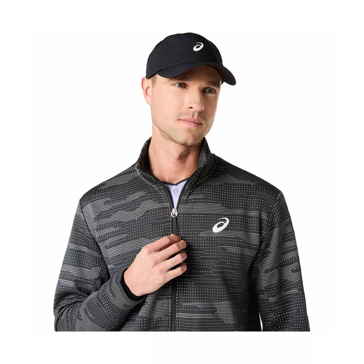Asics Match Night Energy Jacke Schwarz / Grau