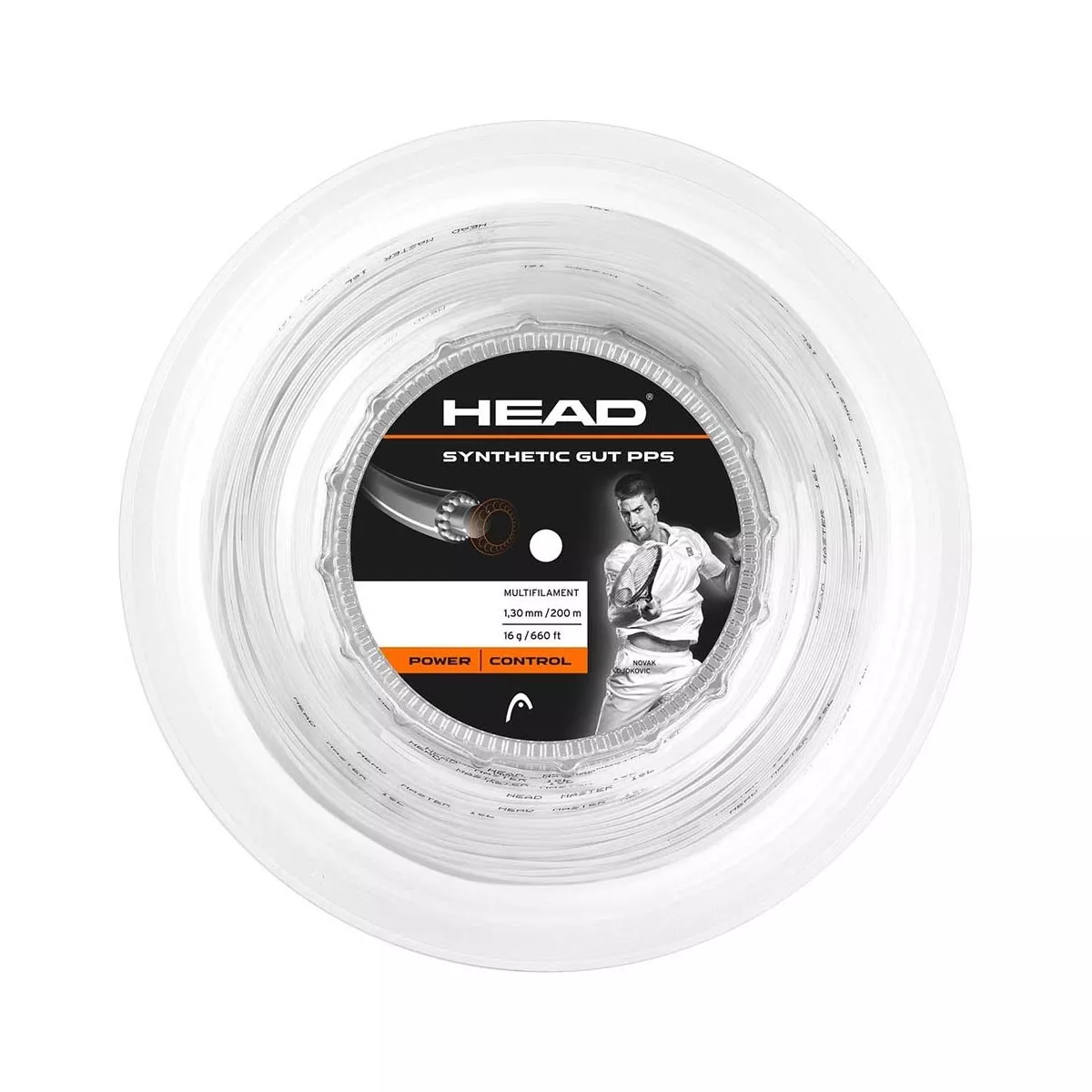 Head Synthetic Gut PPS Saitenrolle Wei&szlig; 200 m