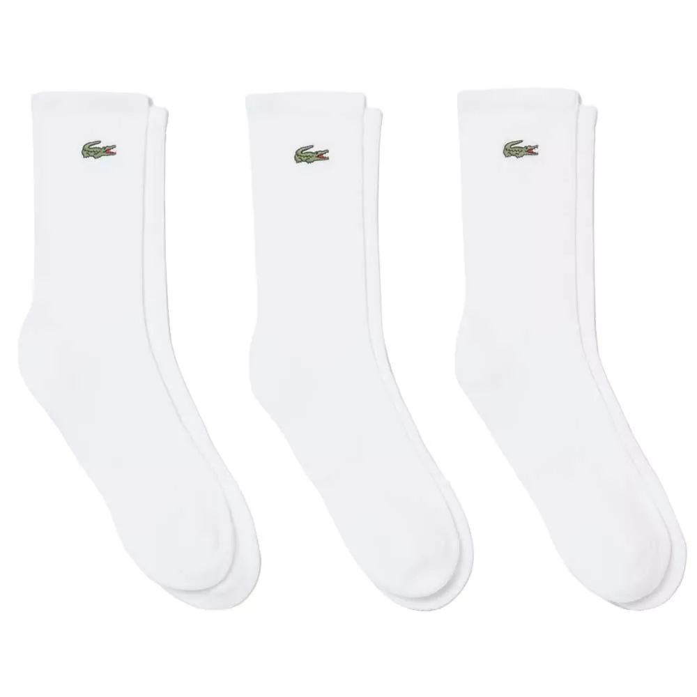 Lacoste Sport Long Socken Wei&szlig; 3er-Pack