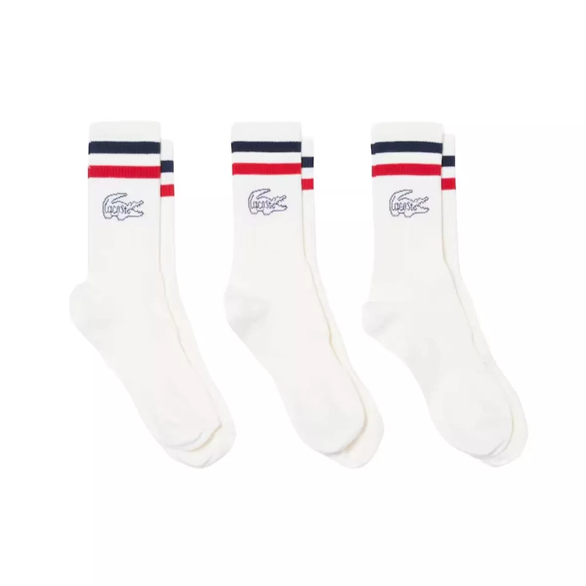 Lacoste Long Socken Wei&szlig; 3er-Pack