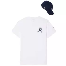 Lacoste Tennis x Novak Djokovic Set T-Shirt + Cap Wei&szlig;