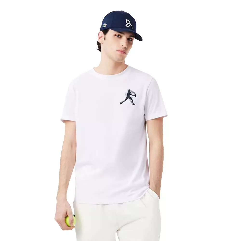 Lacoste Tennis x Novak Djokovic Set T-Shirt + Cap Wei&szlig;