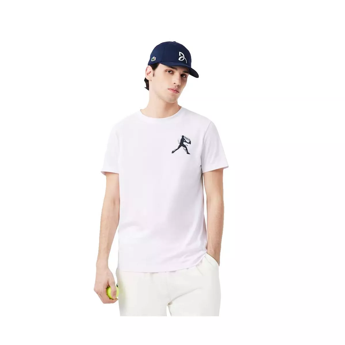 Lacoste Tennis x Novak Djokovic Set T-Shirt + Cap Wei&szlig;