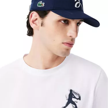 Lacoste Tennis x Novak Djokovic Set T-Shirt + Cap Wei&szlig;