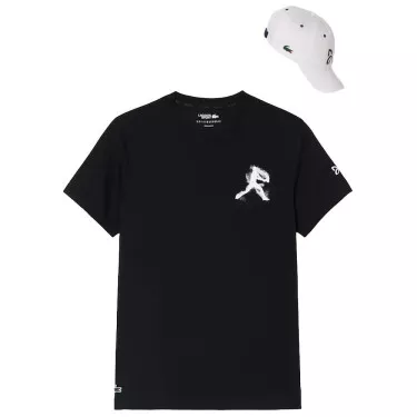 Lacoste Tennis x Novak Djokovic Set T-Shirt + Cap Schwarz