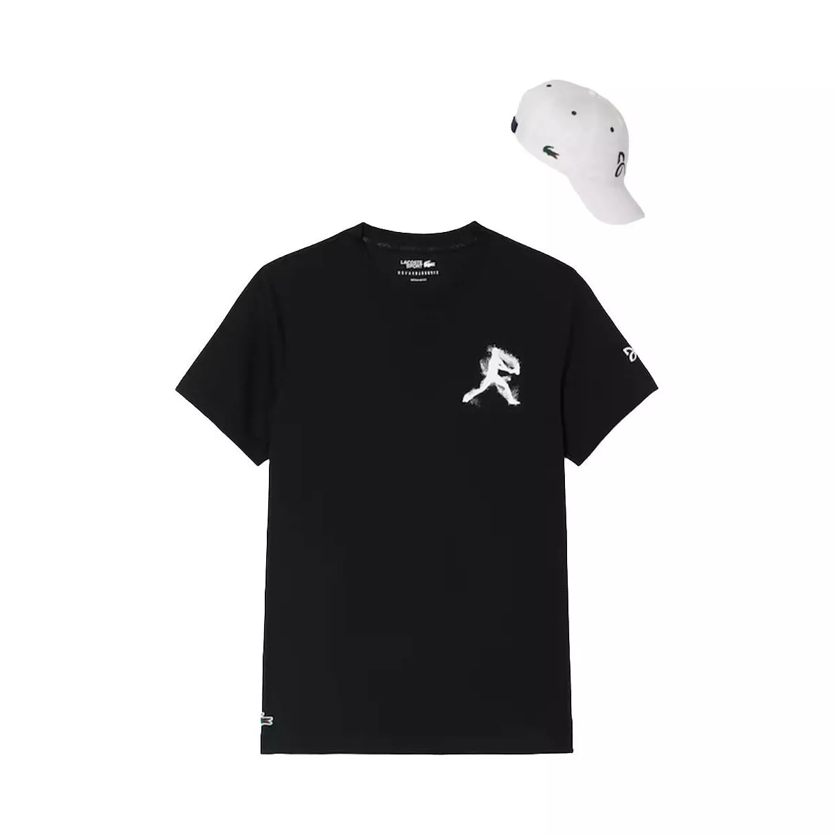 Lacoste Tennis x Novak Djokovic Set T-Shirt + Cap Schwarz