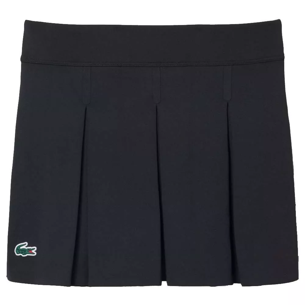 Lacoste Tennis Ultra Dry Tennisrock Schwarz