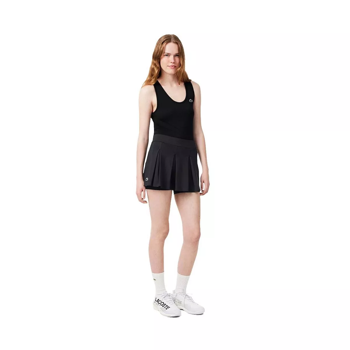 Lacoste Tennis Ultra Dry Tennisrock Schwarz
