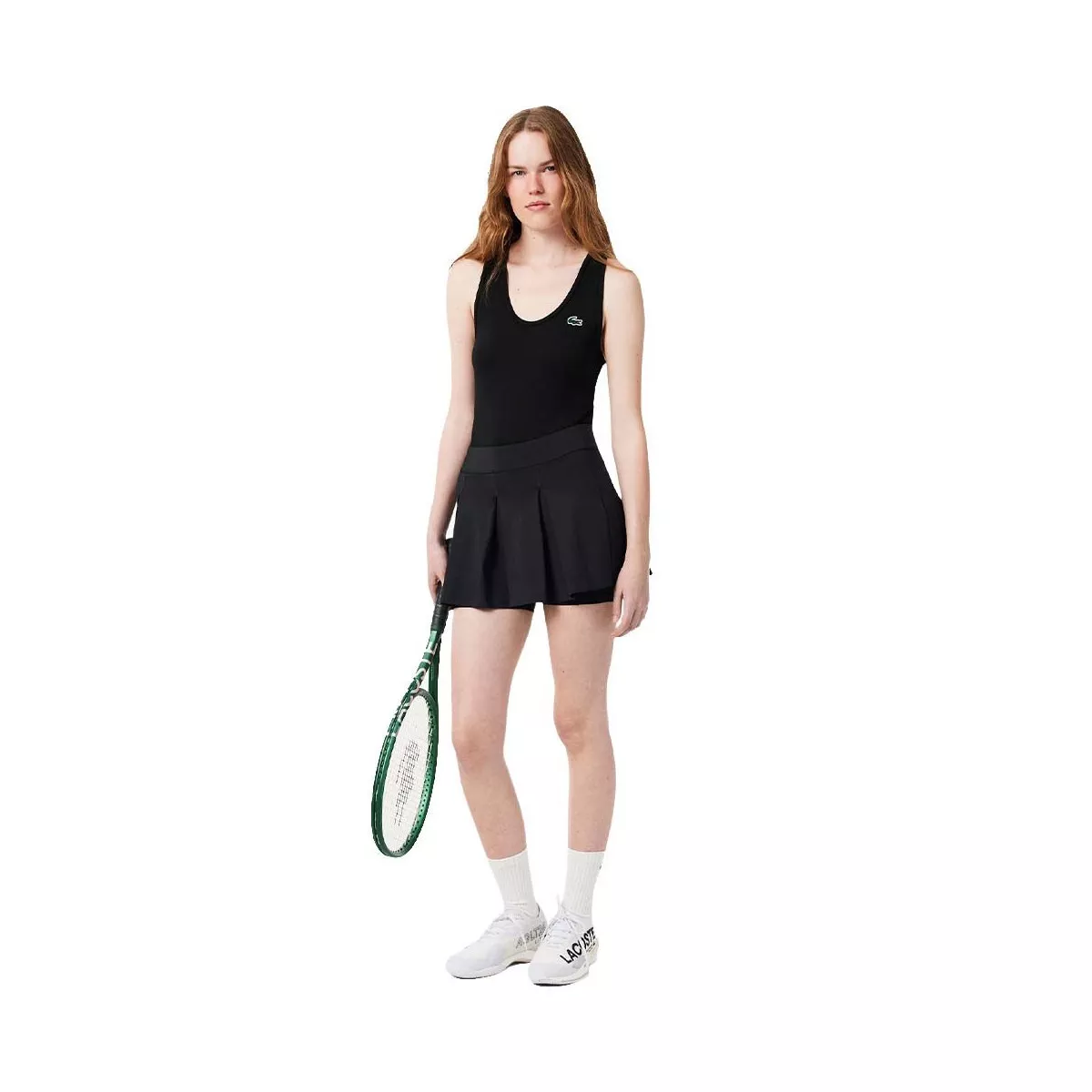 Lacoste Tennis Ultra Dry Tennisrock Schwarz