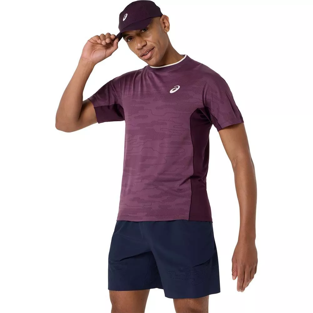 Asics Match Jacquard SS T-Shirt Violett