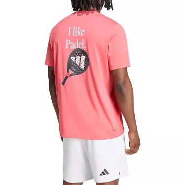 Adidas Padel Grafik T-Shirt Rot