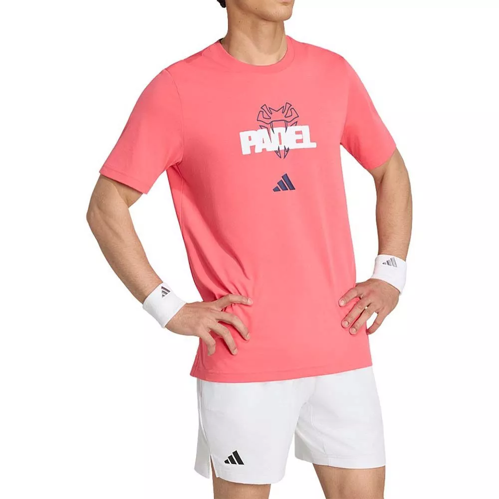 Adidas Padel Grafik Logo T-Shirt Rot