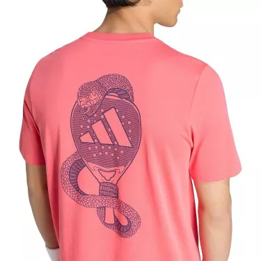Adidas Padel Grafik Logo T-Shirt Rot