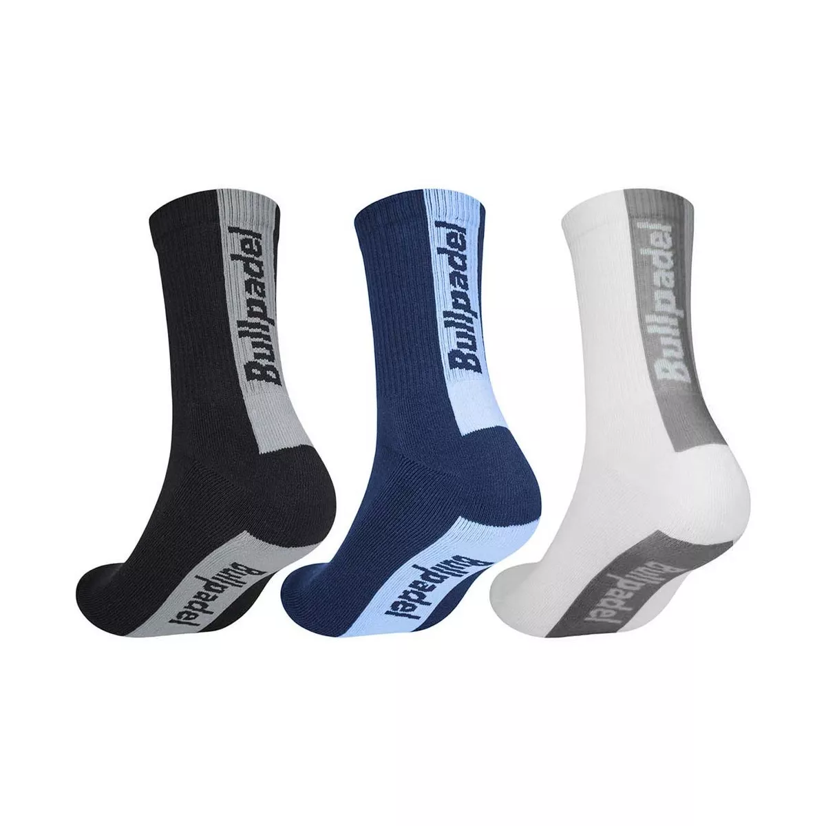 Bullpadel BP265 I Socken Schwarz / Marineblau / Wei&szlig; 3er-Pack