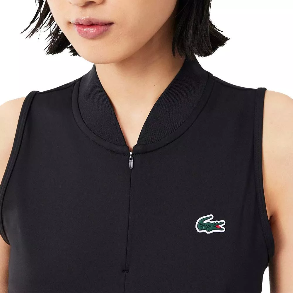 Lacoste Tennis Polo &auml;rmellos Damen Schwarz