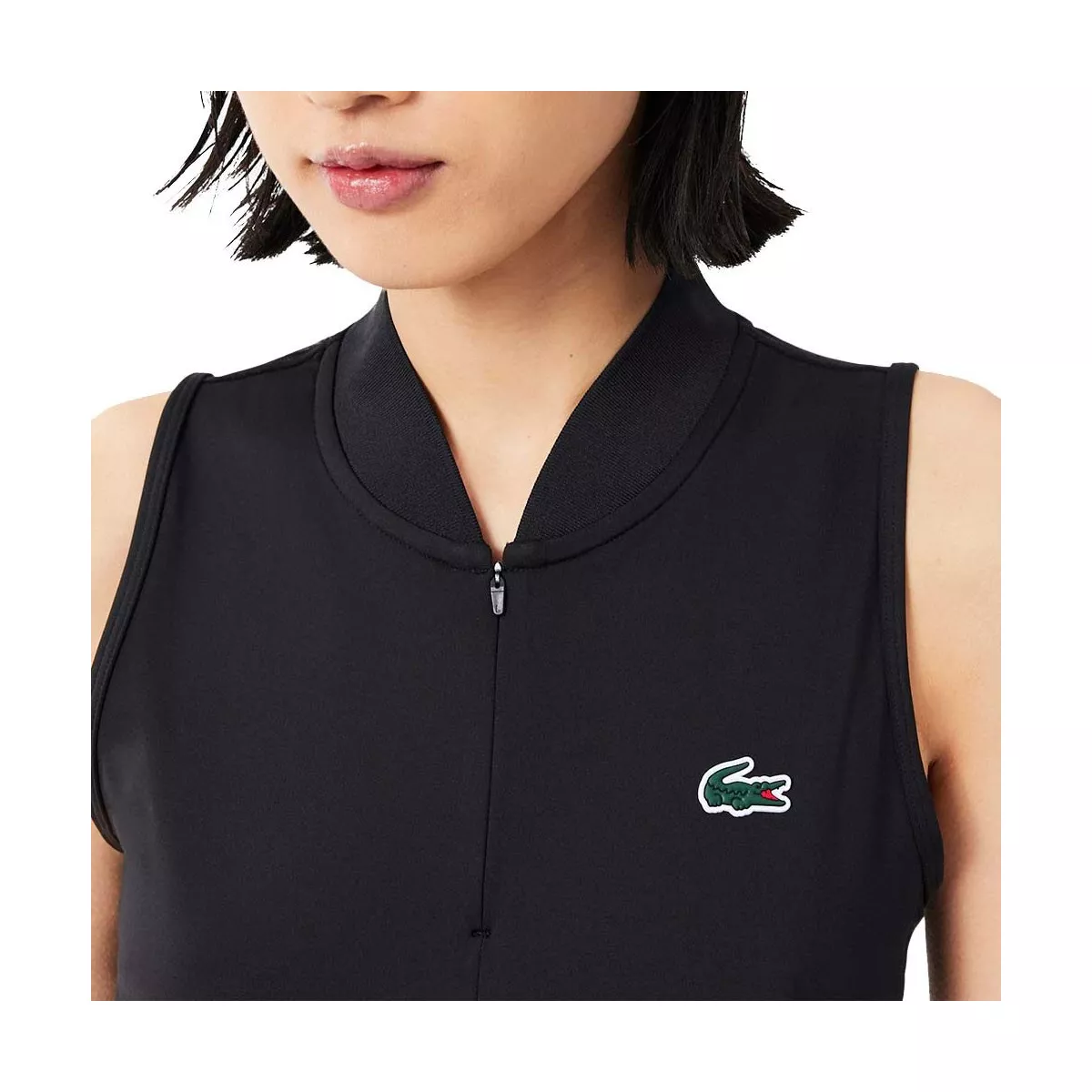 Lacoste Tennis Polo &auml;rmellos Damen Schwarz