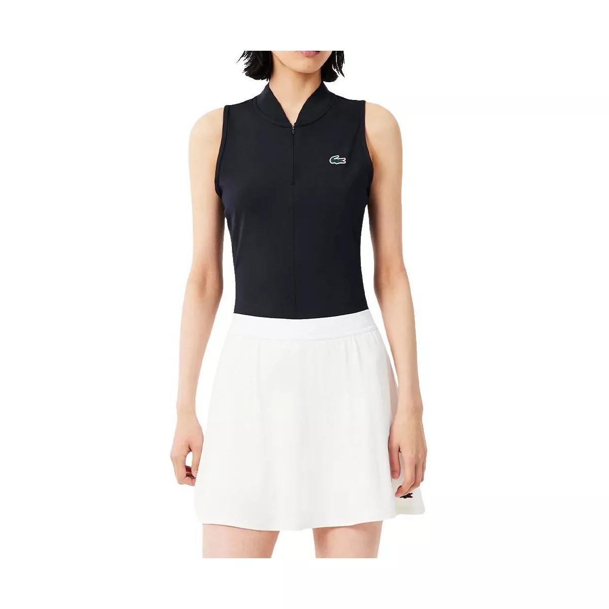Lacoste Tennis Polo &auml;rmellos Damen Schwarz