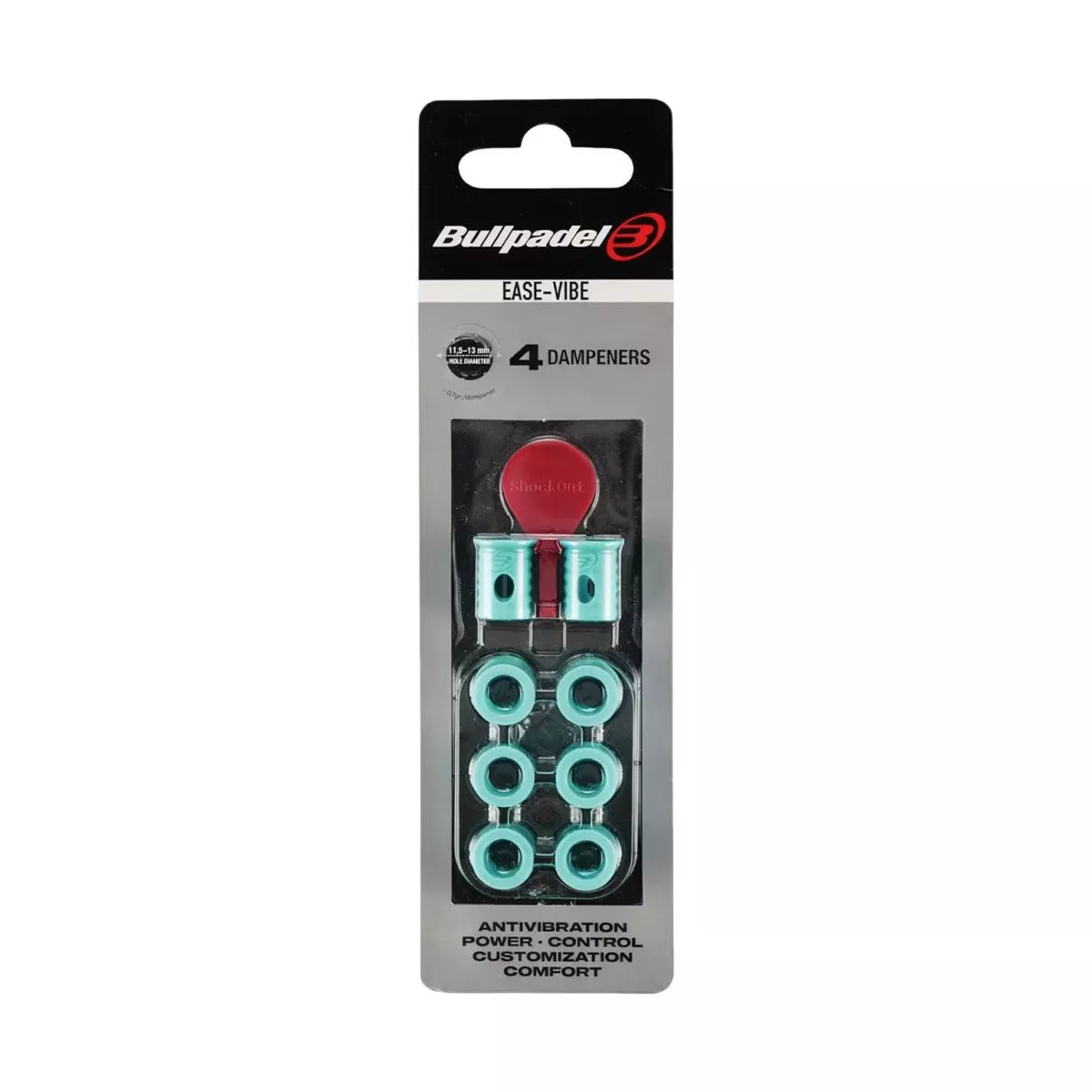 Bullpadel Ease Vibe Vibrationsd&auml;mpfer 4er-Pack T&uuml;rkis