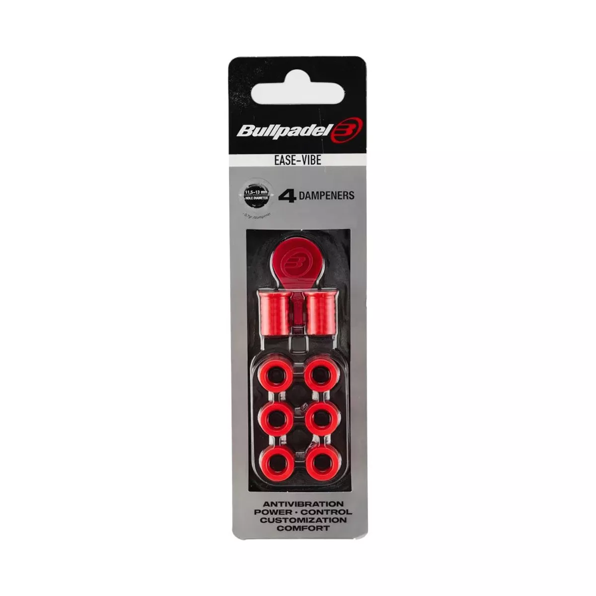 Bullpadel Ease Vibe Vibrationsd&auml;mpfer 4er-Pack Rot