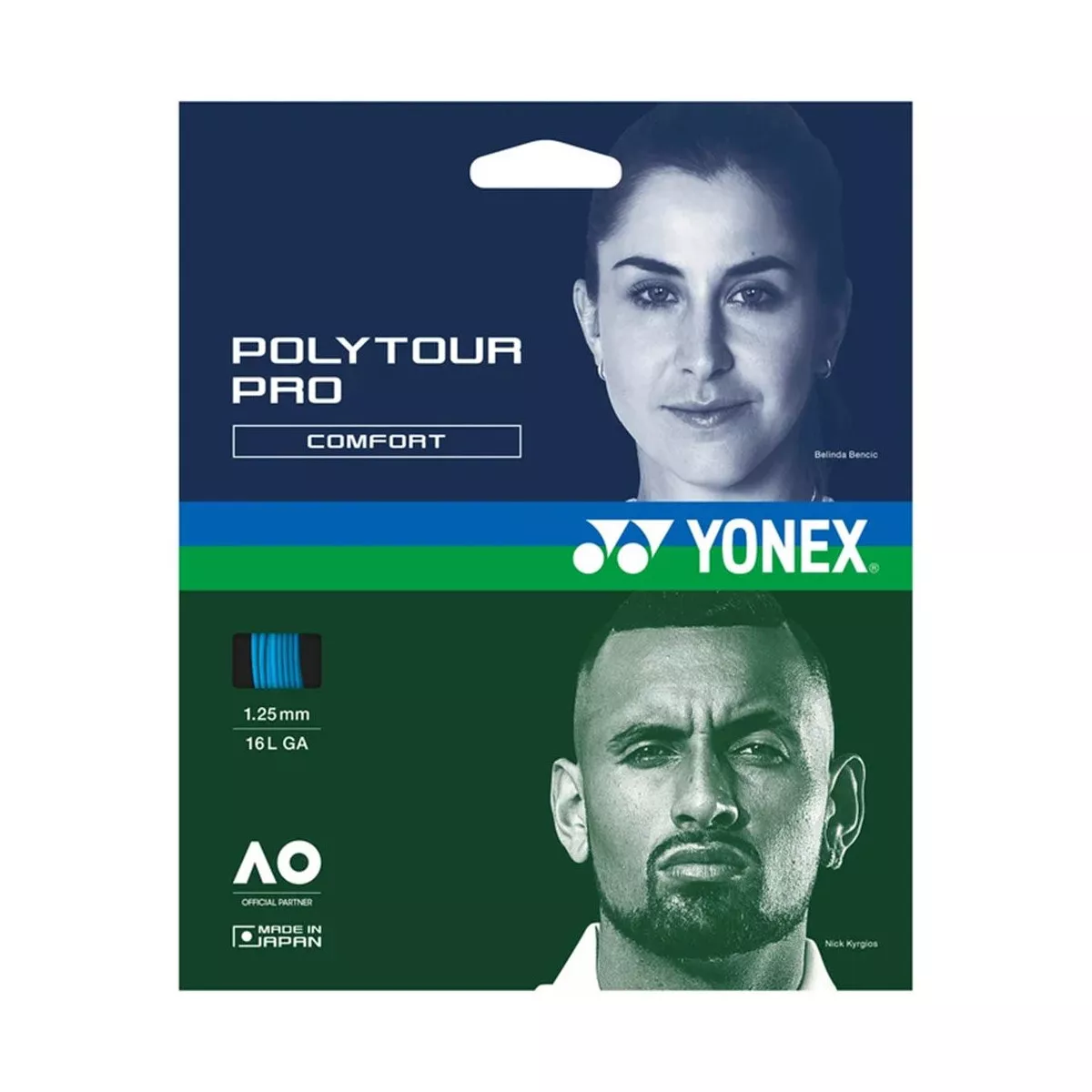 Yonex Poly Tour Pro Tennissaite Blau 12 m