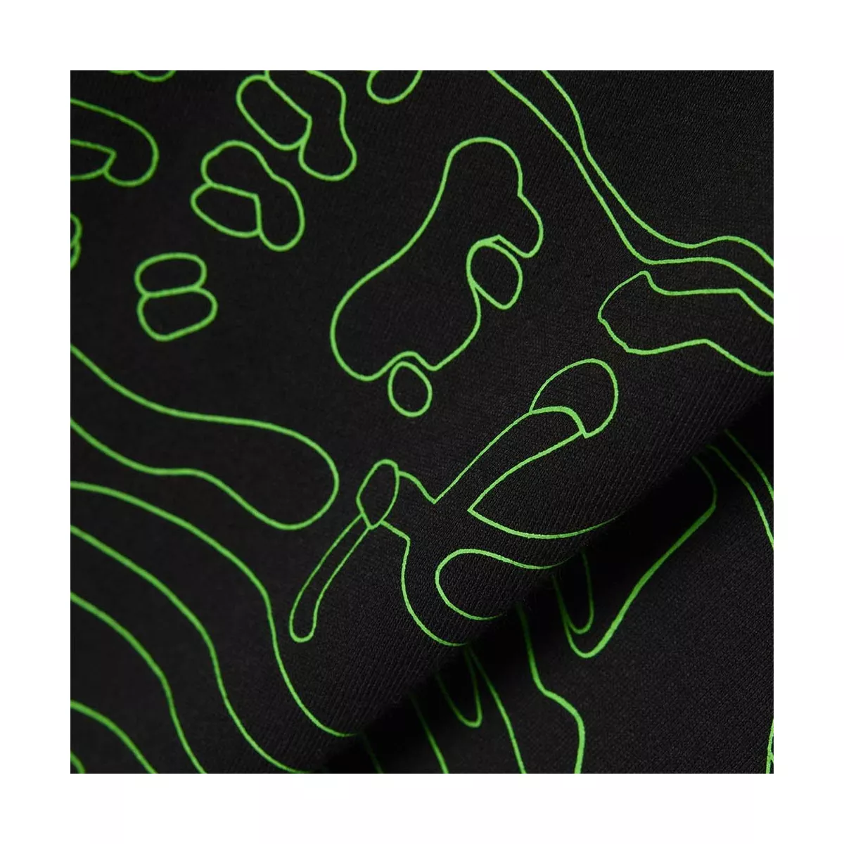 Lacoste Sport Ultra Dry T-Shirt Krokodil-Print Schwarz / Gr&uuml;n