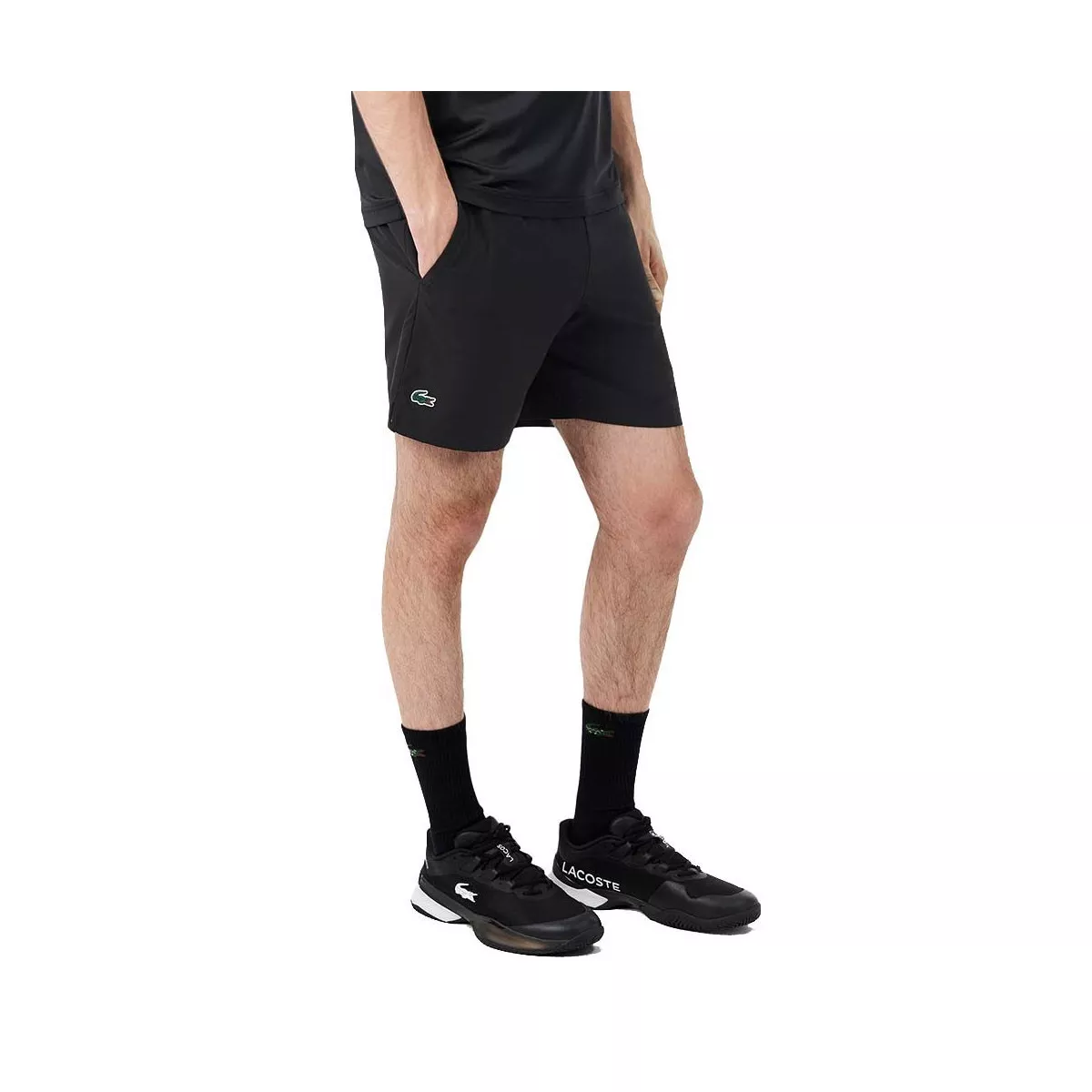 Lacoste Tennis Ultra Dry Reflektierender Short Schwarz