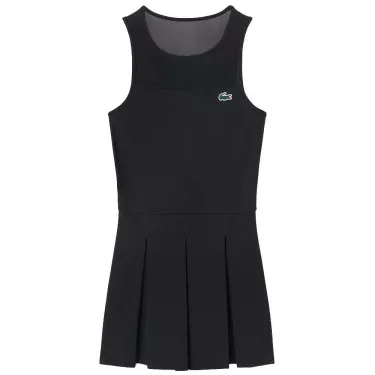 Lacoste Tennis Plisseekleid Stretch Schwarz