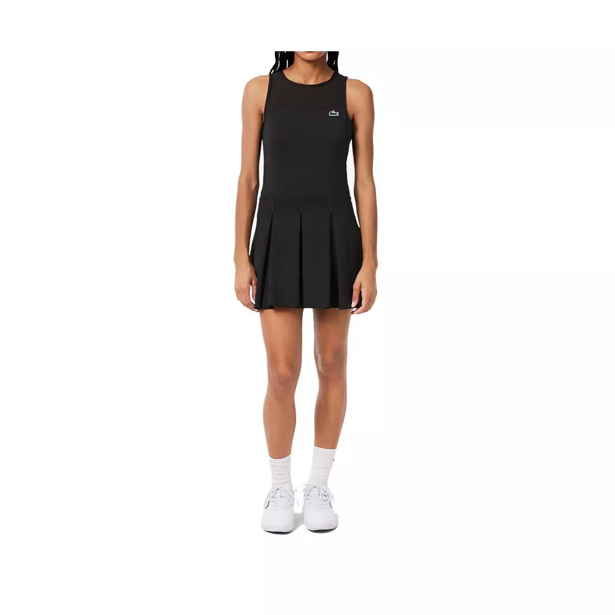 Lacoste Tennis Plisseekleid Stretch Schwarz
