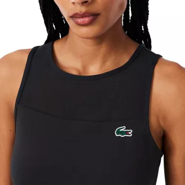 Lacoste Tennis Plisseekleid Stretch Schwarz