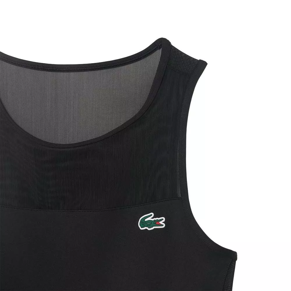 Lacoste Tennis Plisseekleid Stretch Schwarz