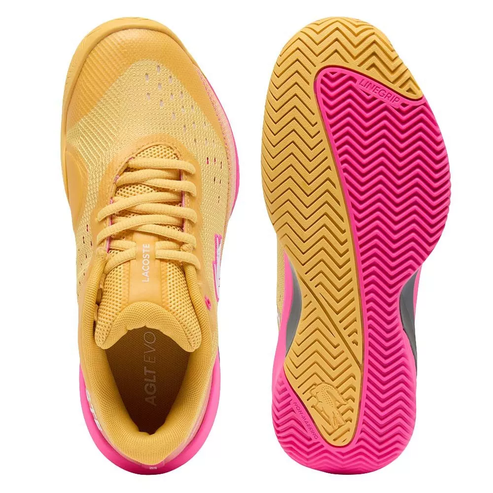 Lacoste AG-LT Evo Tennisschuhe Damen Gelb / Rosa