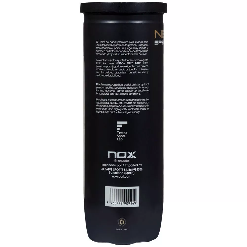 Nox Nerbo+ Speed Padelb&auml;lle 3er-Dose