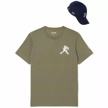 Lacoste Tennis x Novak Djokovic Set T-Shirt + Cap Khaki