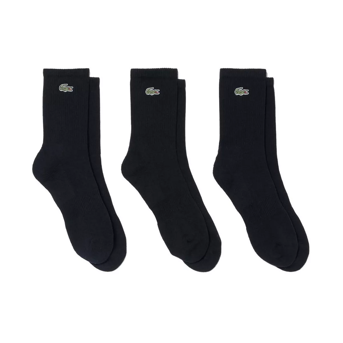 Lacoste Sport Long Socken Schwarz 3er-Pack