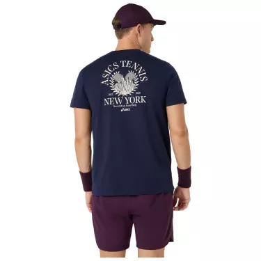Asics Game Seasonal Graphic T-Shirt Marineblau