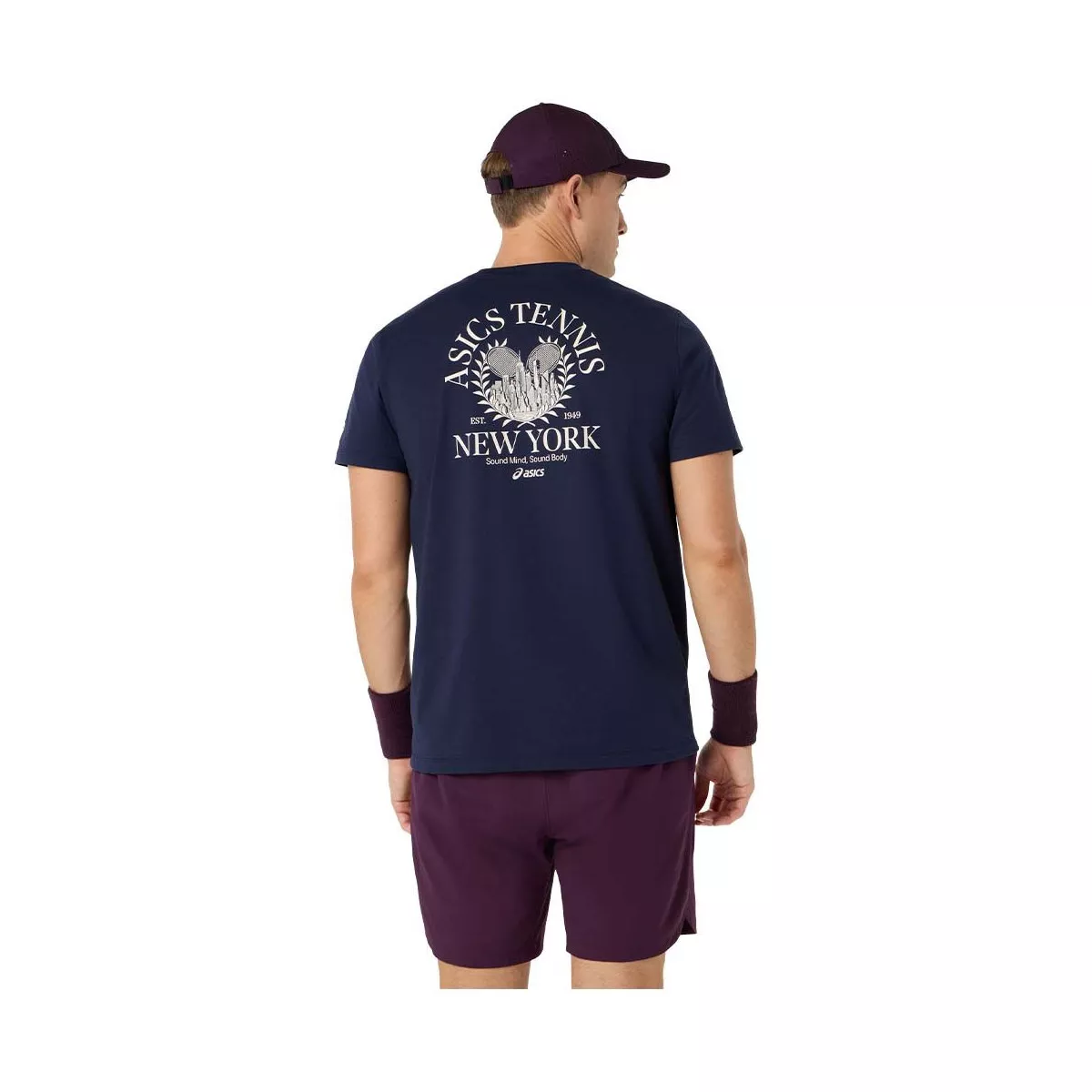 Asics Game Seasonal Graphic T-Shirt Marineblau