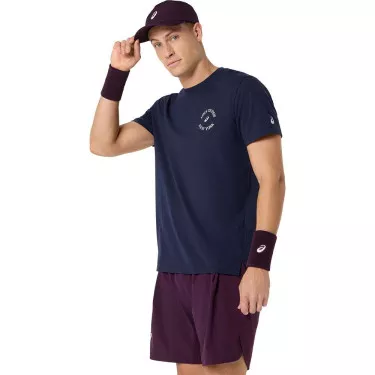 Asics Game Seasonal Graphic T-Shirt Marineblau