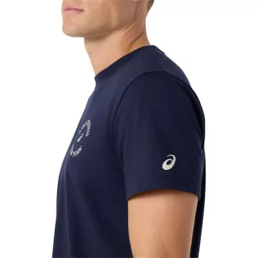 Asics Game Seasonal Graphic T-Shirt Marineblau