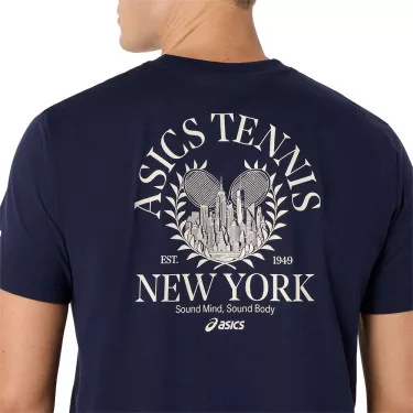 Asics Game Seasonal Graphic T-Shirt Marineblau