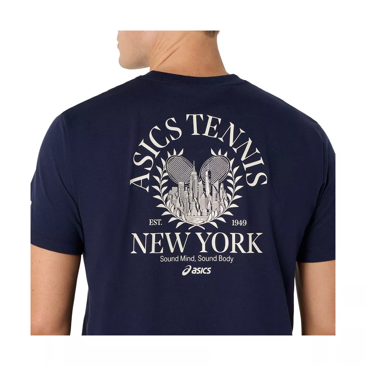 Asics Game Seasonal Graphic T-Shirt Marineblau