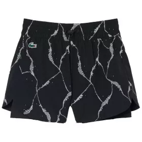 Lacoste Tennis Tennisshorts Reflektierender Druck Damen Schwarz