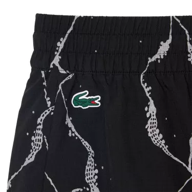 Lacoste Tennis Tennisshorts Reflektierender Druck Damen Schwarz