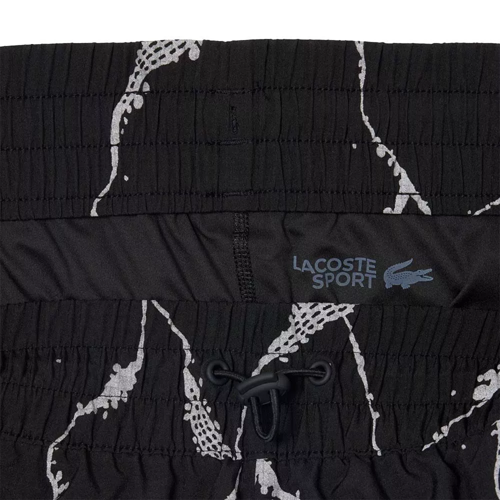 Lacoste Tennis Tennisshorts Reflektierender Druck Damen Schwarz