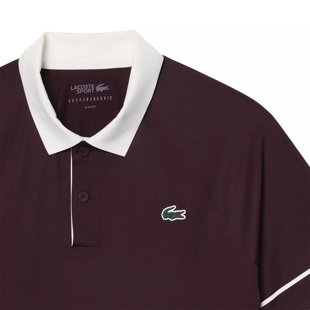 Lacoste Tennis Novak Djokovic On Court Poloshirt Braun