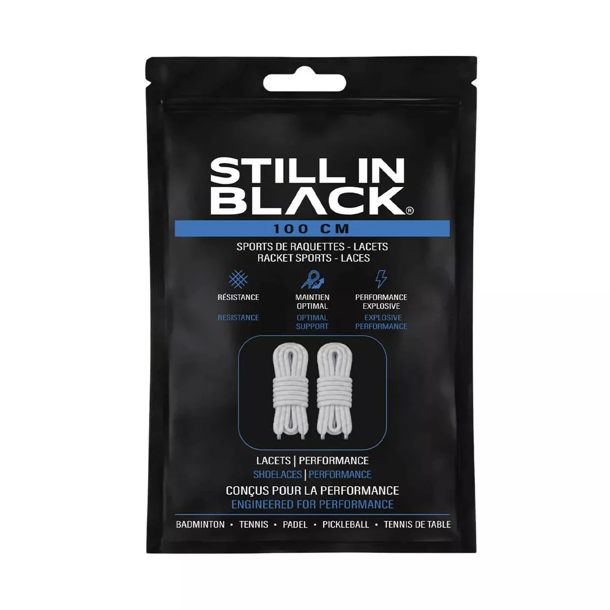 Still In Black Schn&uuml;rsenkel 100 cm Wei&szlig;