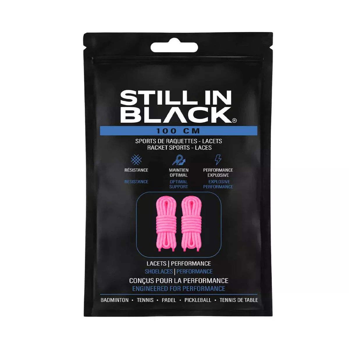 Still In Black Schn&uuml;rsenkel 100 cm Rosa