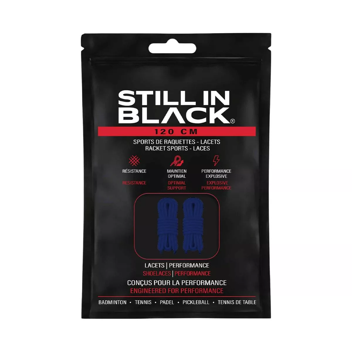 Still In Black Schn&uuml;rsenkel 120 cm Blau